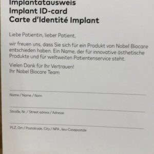 Implantatpass ("klein")
