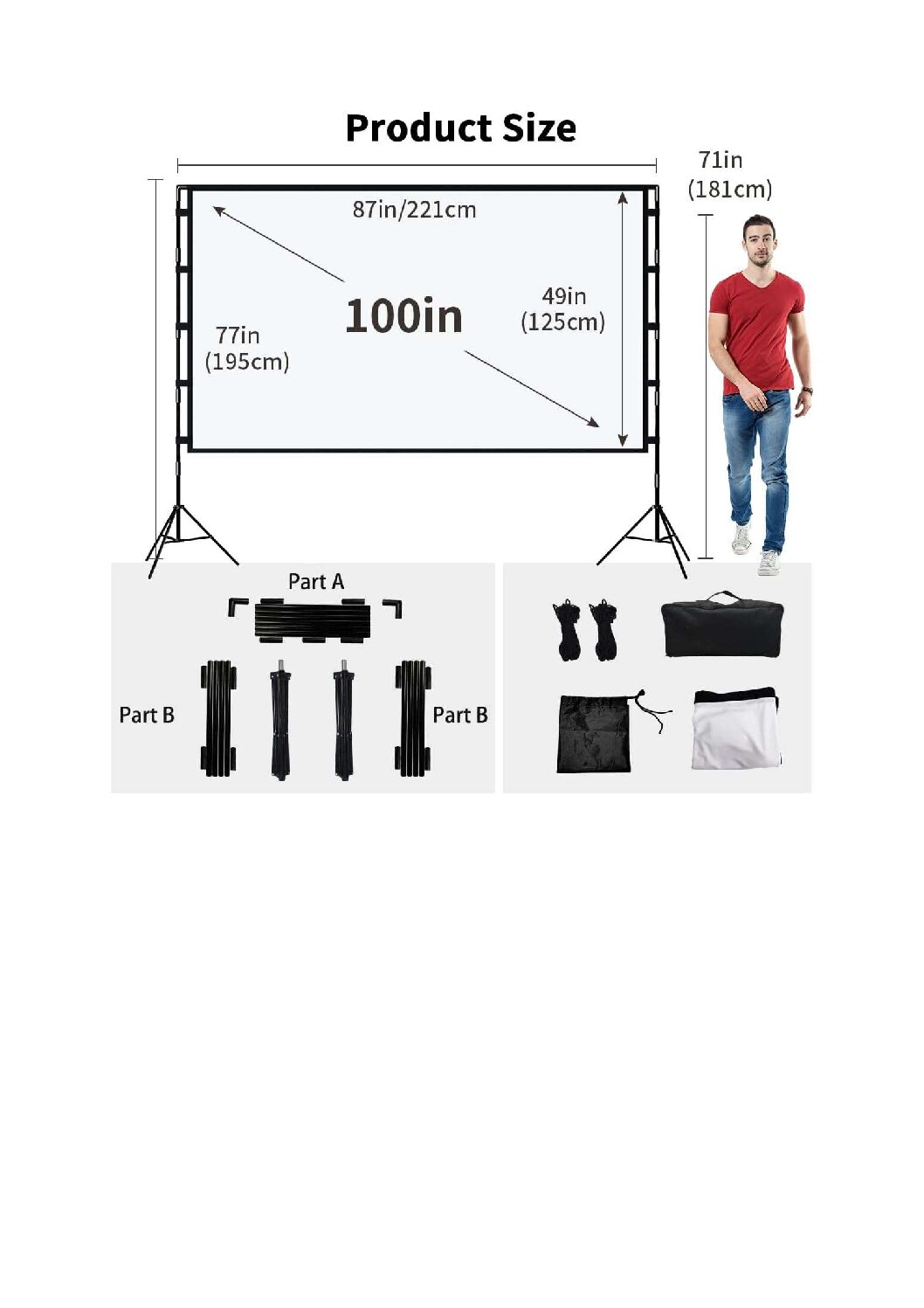 Leinwand klein - Format 16 zu 9