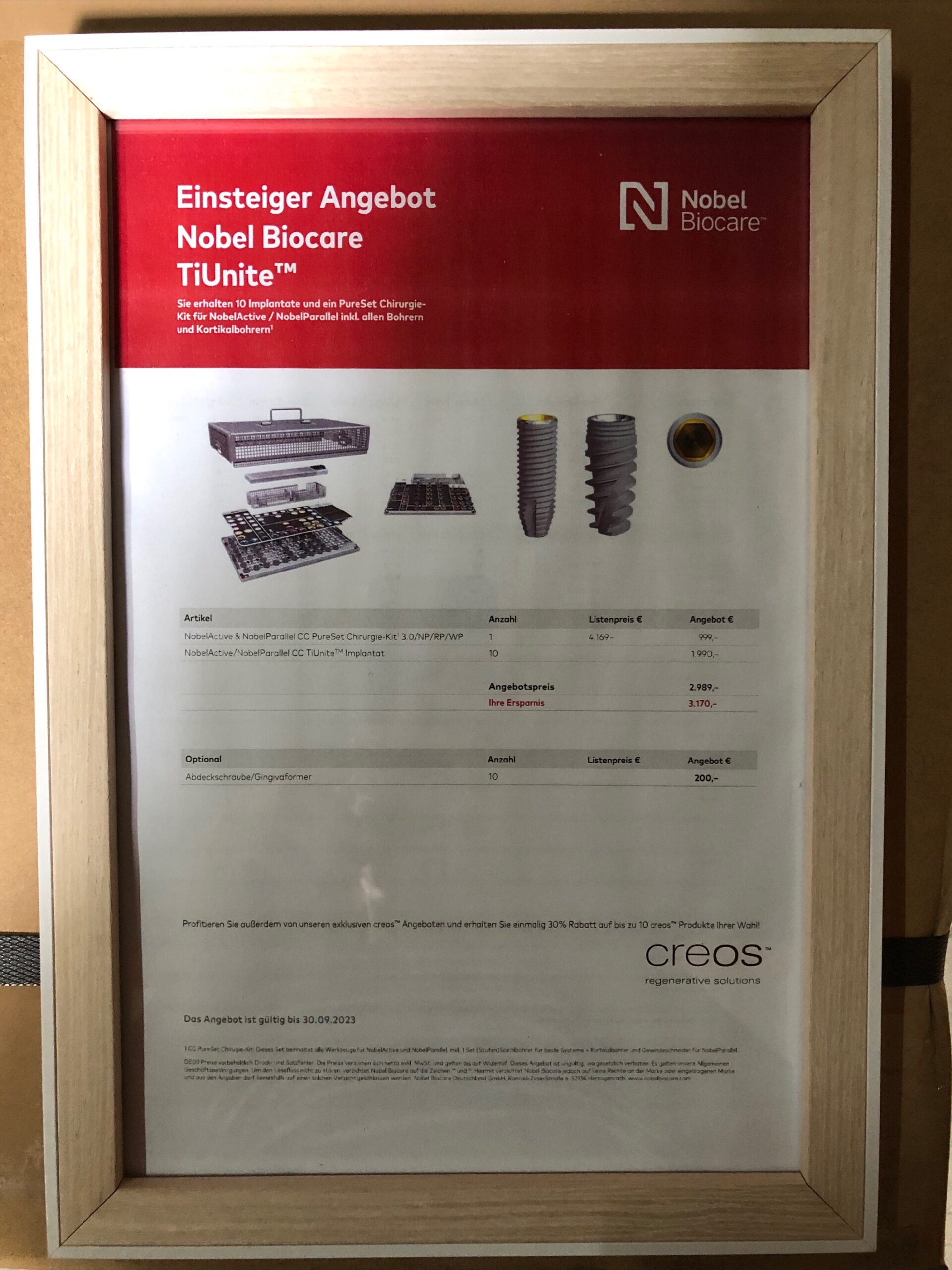 Bilderrahmen A4 Weiß/Holz