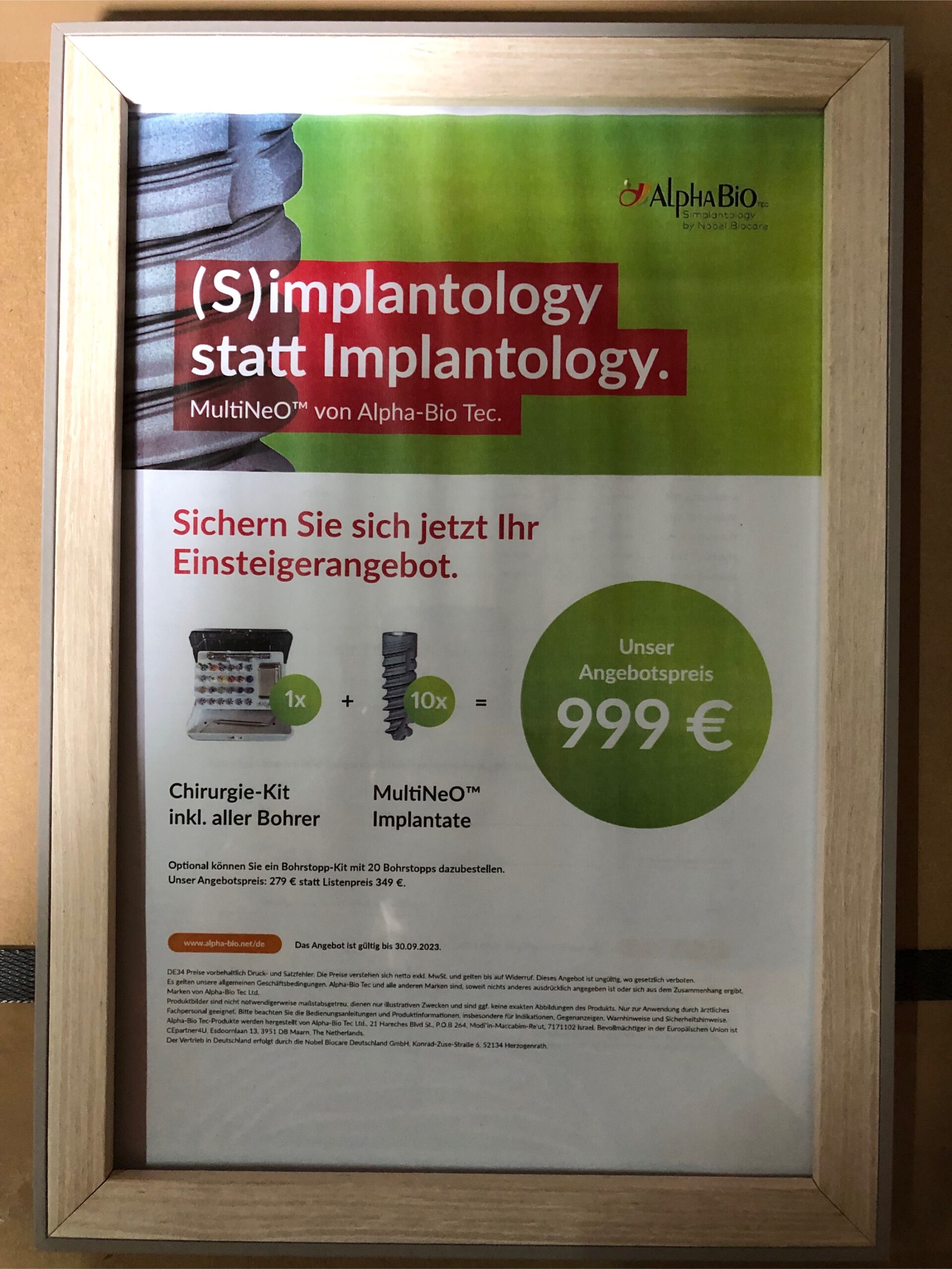 Bilderrahmen A4 Grau/Holz