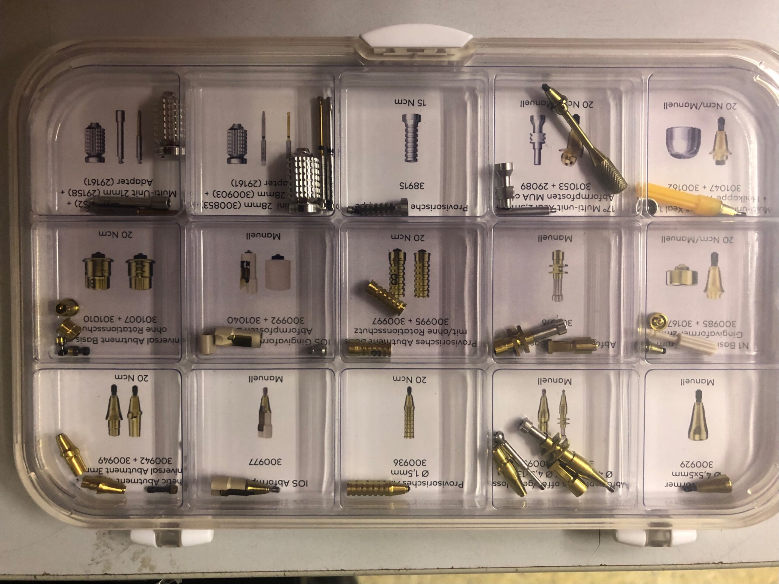 Prothetik Kästchen N1 - weiß