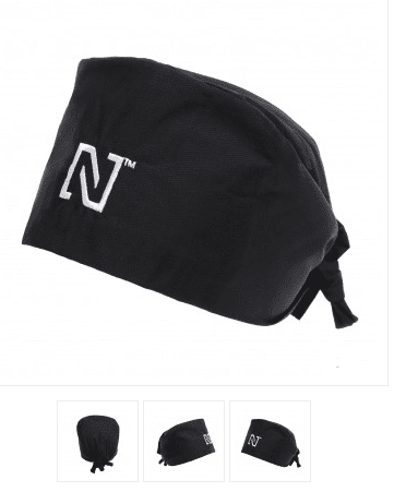 OP-Haube schwarz OP-Hauben schwarz "Nobel"