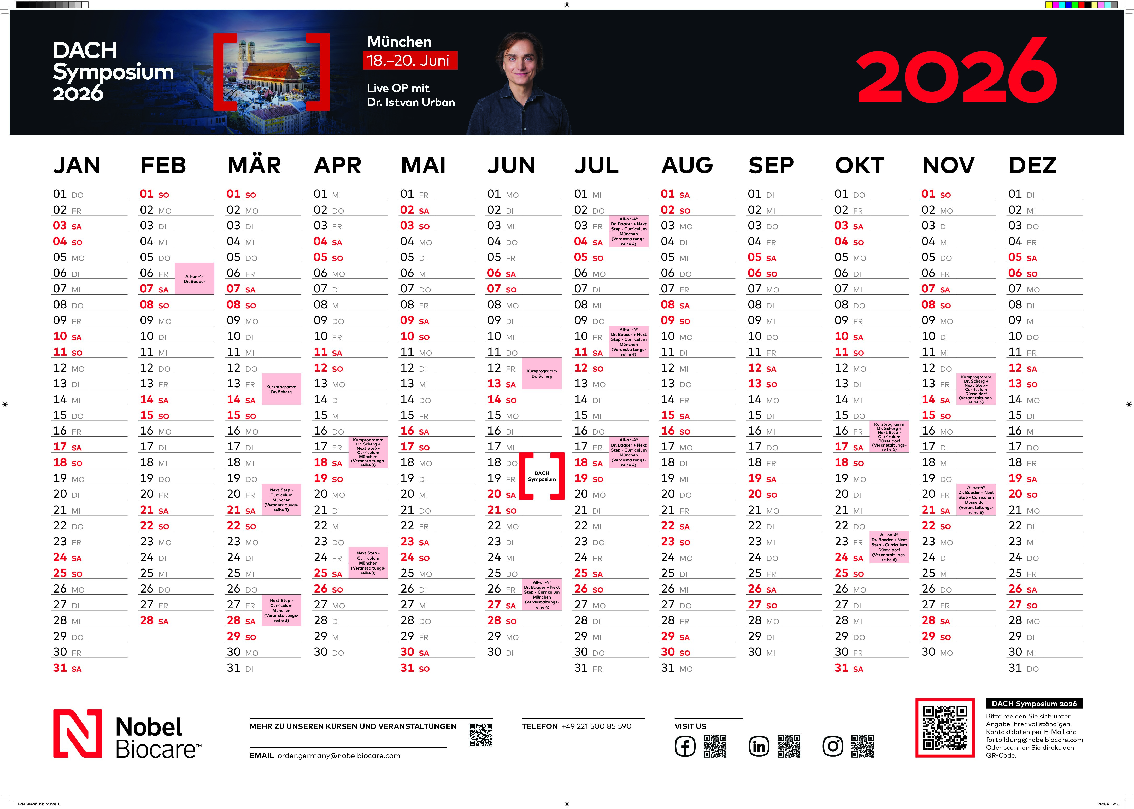 Wandkalender 2026 DIN A1
