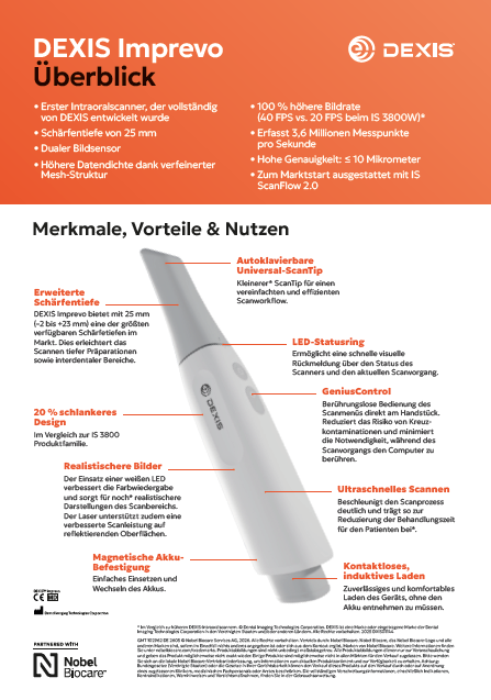 Deckblatt DEXIS Imprevo Übersicht DE 1-Seiter